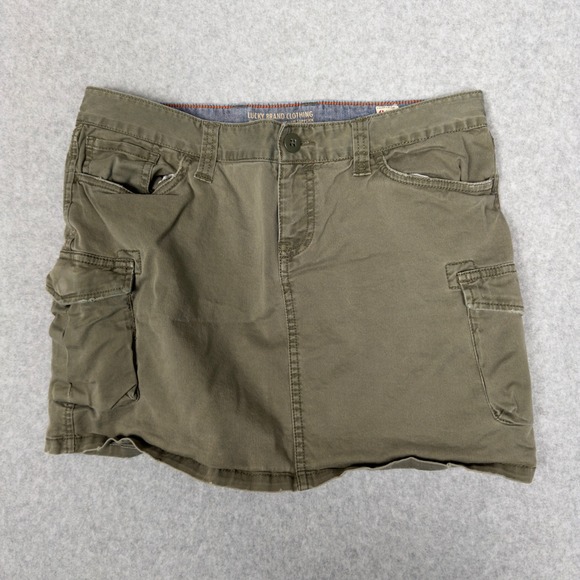 Lucky Brand Dresses & Skirts - Lucky Brand Clothing Cargo Mini Skirt Green Size 6 Utility Pockets Army Combat